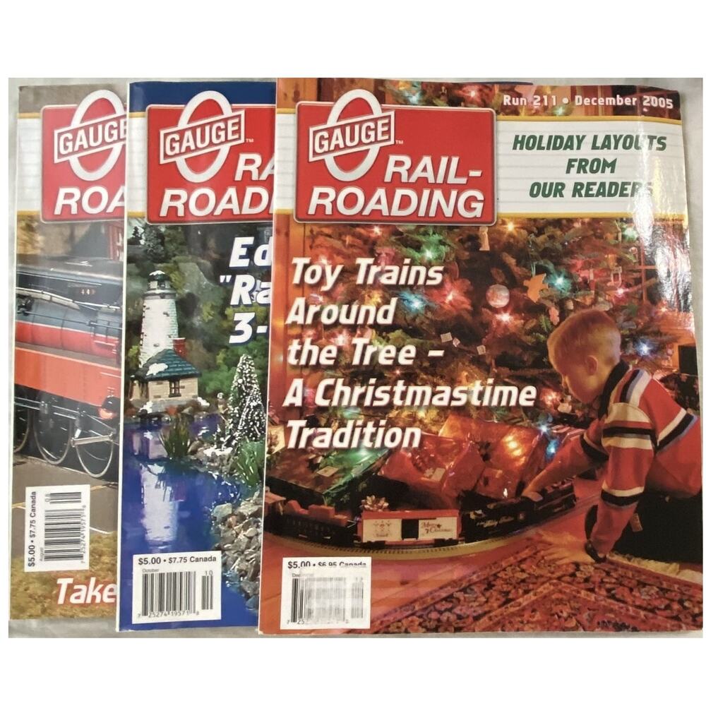 Vtg Lot 3 O Gauge Railroading August October December 2005 Magazine Hobby Switch